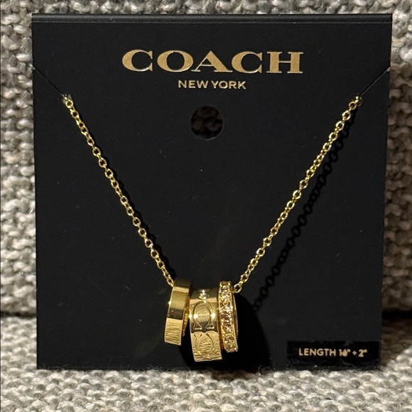 Coach Rondell Gold Pendant Necklace NEW - Picture 1 of 5